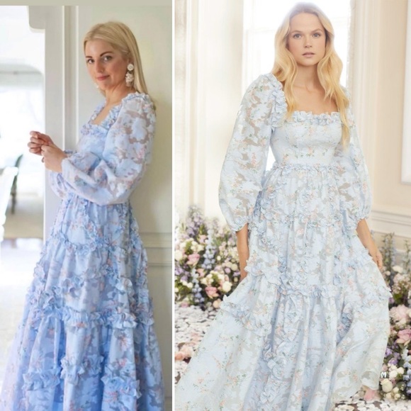 NWOT Needle & Thread Summer Blossom Milkmaid Maxi Dress Size 8 US - Picture 5 of 16